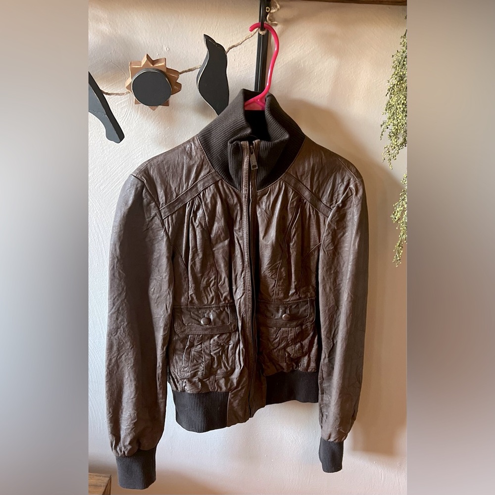 levi’s | genuine leather flight bomber jacket